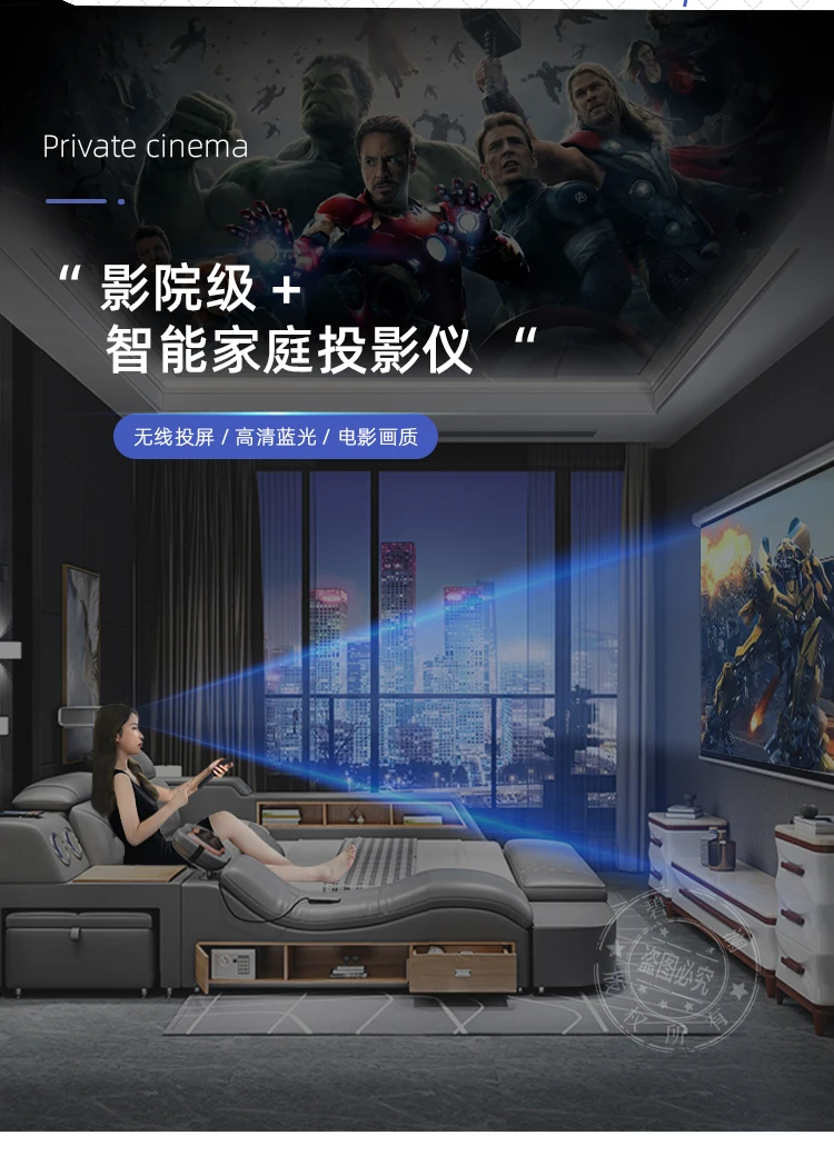 King Size Wooden European Luxury Queen Smart Bed