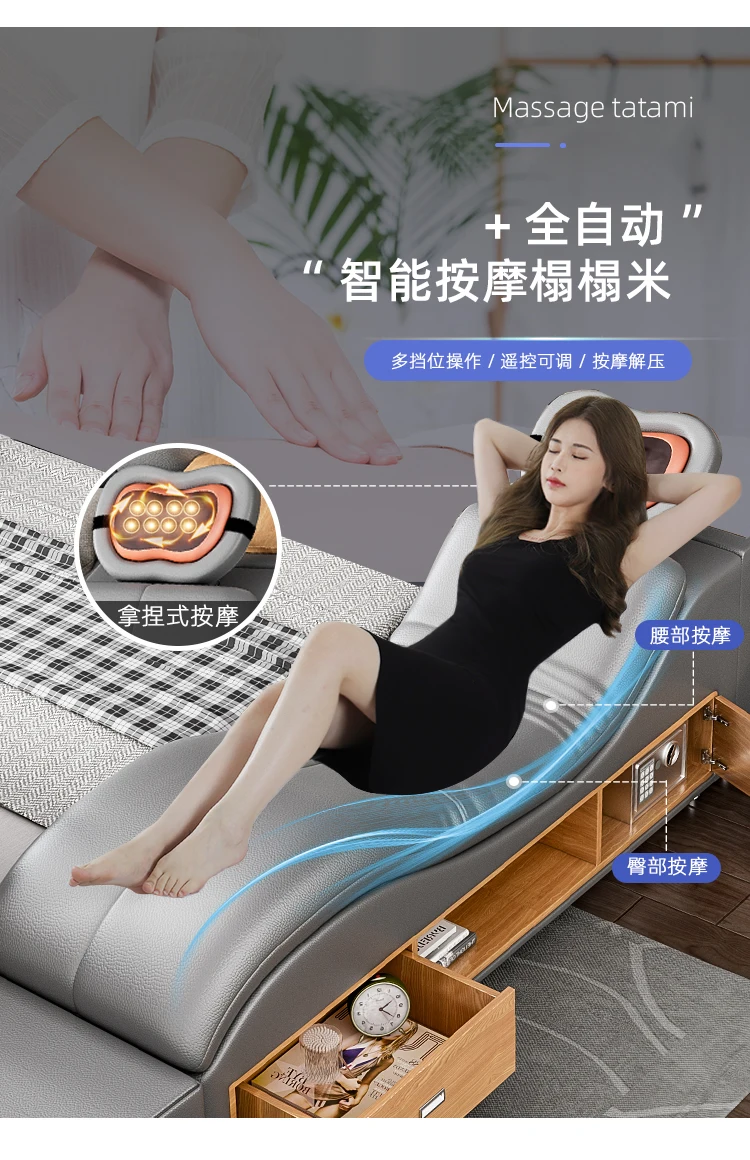 King Size Wooden European Luxury Queen Smart Bed