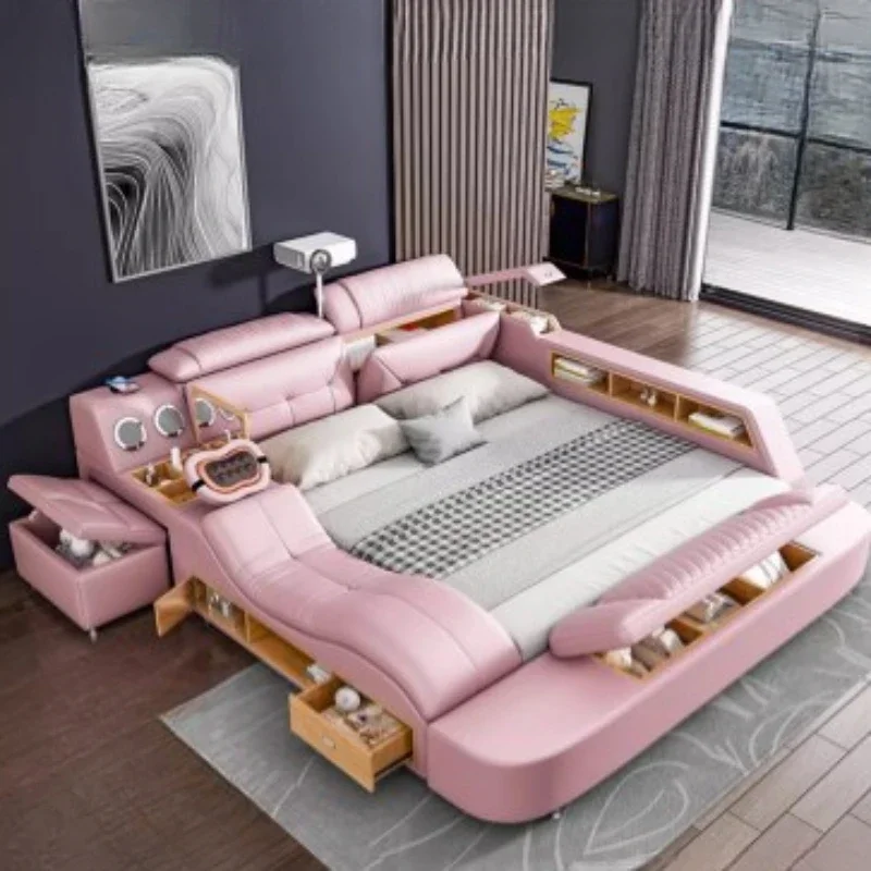 King Size Wooden European Luxury Queen Smart Bed MODERN FURNITURES Color : A 1500x2000mm|D 1500x2000mm|B 1500x2000mm|C 1500x2000mm|F 1800x2000mm|H 1800x2000mm|E 1800x2000mm|G 1800x2000mm King Size Wooden European Luxury Queen Smart Bed MODERN FURNITURES Color : A 1500x2000mm|D 1500x2000mm|B 1500x2000mm|C 1500x2000mm|F 1800x2000mm|H 1800x2000mm|E 1800x2000mm|G 1800x2000mm