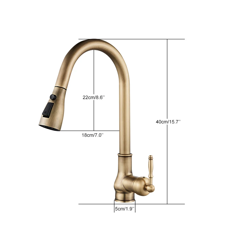 Kitchen Faucets Pull Out Antique Bronze Kitchen Sink Water Mixer Tap Kitchen Faucets Pull Out Antique Bronze Kitchen Sink Water Mixer Tap