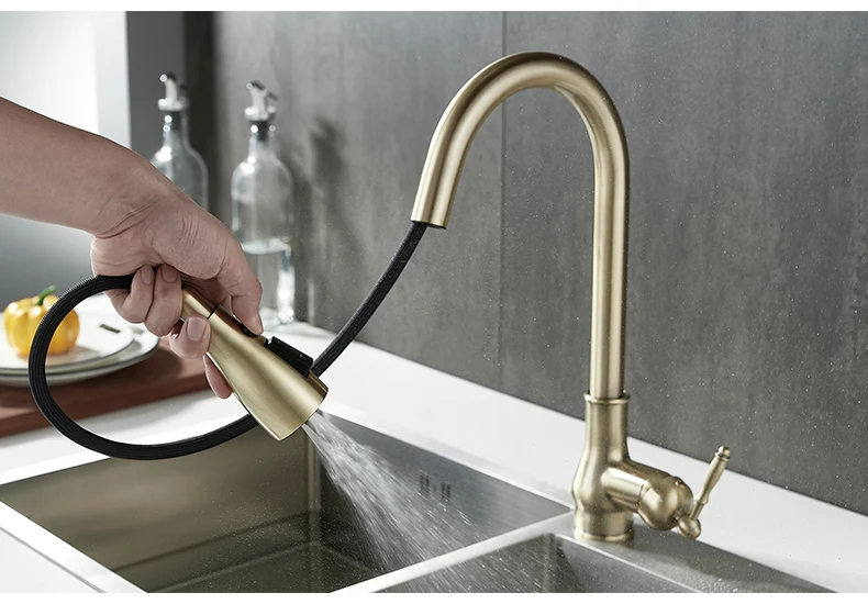 Kitchen Faucets Pull Out Antique Bronze Kitchen Sink Water Mixer Tap Kitchen Faucets Pull Out Antique Bronze Kitchen Sink Water Mixer Tap