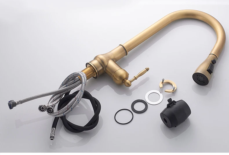 Kitchen Faucets Pull Out Antique Bronze Kitchen Sink Water Mixer Tap Kitchen Faucets Pull Out Antique Bronze Kitchen Sink Water Mixer Tap