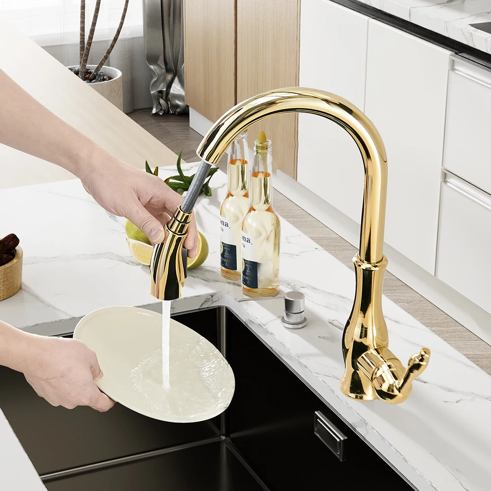 Kitchen Faucets Silver Single Handle Pull Out Kitchen Tap BATHROOM ACCESSORIES Color : Chrome-G1-2|Nichel Brushed-G1-2|Black-G1-2|Gold-G1-2|Chrome-G3-8|Nichel Brushed-G3-8|Black-G3-8|Gold-G3-8|Chrome-G9-16|Nichel Brushed-G9-16|Black-G9-16|Gold-G9-16 Kitchen Faucets Silver Single Handle Pull Out Kitchen Tap BATHROOM ACCESSORIES Color : Chrome-G1-2|Nichel Brushed-G1-2|Black-G1-2|Gold-G1-2|Chrome-G3-8|Nichel Brushed-G3-8|Black-G3-8|Gold-G3-8|Chrome-G9-16|Nichel Brushed-G9-16|Black-G9-16|Gold-G9-16