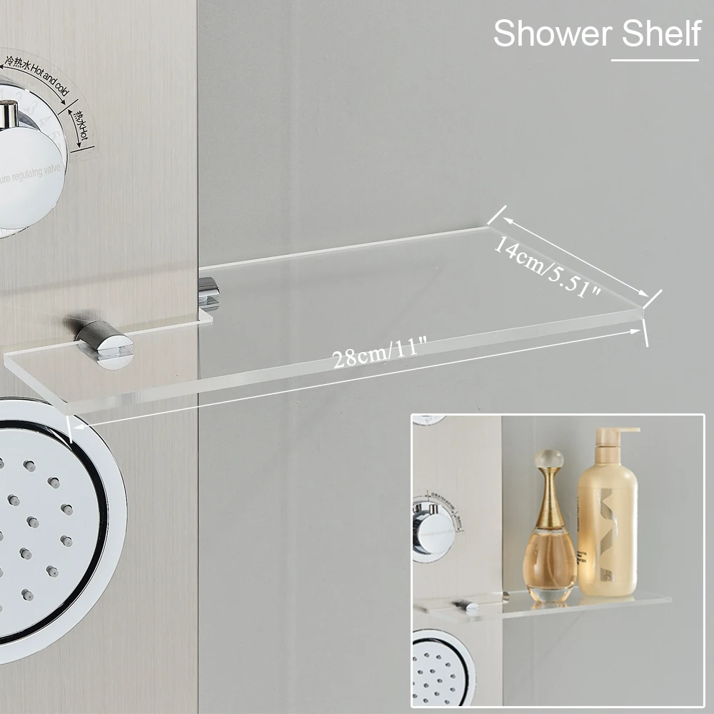 LED Light Shower Panel Waterfall Rain Digital Display Shower Faucet Set LED Light Shower Panel Waterfall Rain Digital Display Shower Faucet Set