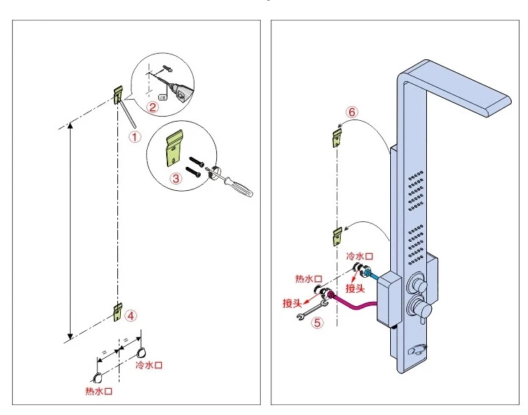 LED Light Shower Panel Waterfall Rain Digital Display Shower Faucet Set LED Light Shower Panel Waterfall Rain Digital Display Shower Faucet Set