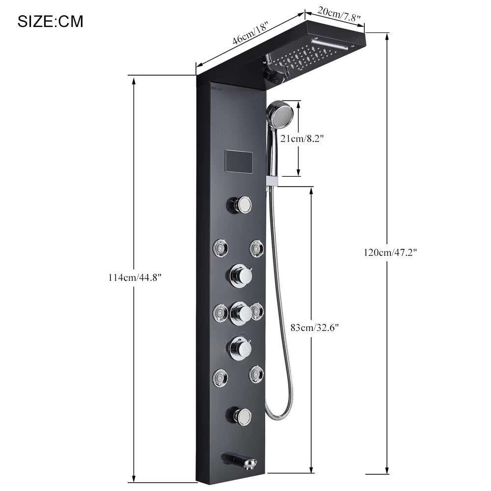 LED Light Shower Panel Waterfall Rain Digital Display Shower Faucet Set BATHROOM ACCESSORIES Color : Black 8006|brushed nickle 8006|black 8009|brushed nickle 8009|black 8013|brushed nickle 8013|black 8004|brushed nickle 8004|Black 8011|Brushed Nickel 8011|Black 8012|Brushed 8012|Black 9001|Black 6001|Brushed Nickel 6001|Brushed Nickel 9001|Gold 8009|Gold 8004 LED Light Shower Panel Waterfall Rain Digital Display Shower Faucet Set BATHROOM ACCESSORIES Color : Black 8006|brushed nickle 8006|black 8009|brushed nickle 8009|black 8013|brushed nickle 8013|black 8004|brushed nickle 8004|Black 8011|Brushed Nickel 8011|Black 8012|Brushed 8012|Black 9001|Black 6001|Brushed Nickel 6001|Brushed Nickel 9001|Gold 8009|Gold 8004
