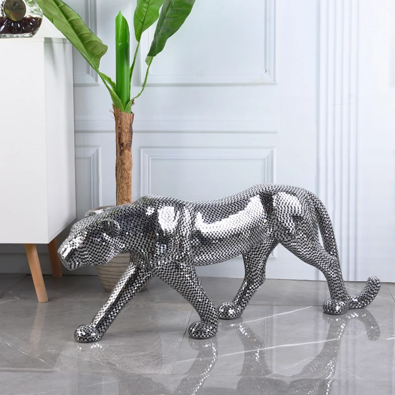 Long Leopard Ornaments for Living Room Decor FIGURINES & MINIATURES Color : silver|gold|rose gold|speckled silver Long Leopard Ornaments for Living Room Decor FIGURINES & MINIATURES Color : silver|gold|rose gold|speckled silver