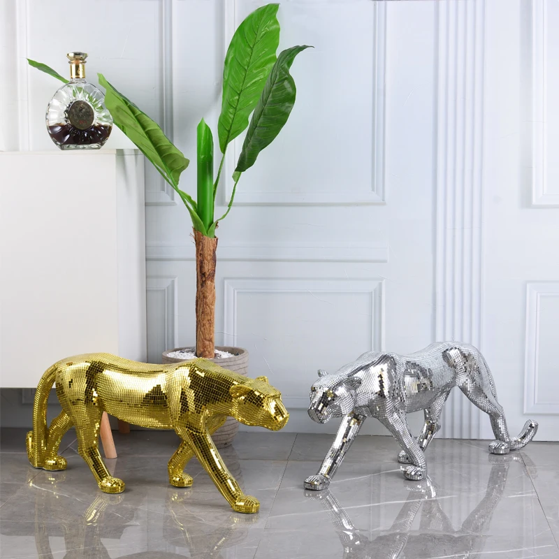 Long Leopard Ornaments for Living Room Decor FIGURINES & MINIATURES Color : silver|gold|rose gold|speckled silver Long Leopard Ornaments for Living Room Decor FIGURINES & MINIATURES Color : silver|gold|rose gold|speckled silver