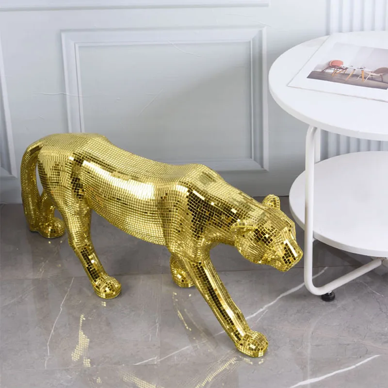 Long Leopard Ornaments for Living Room Decor FIGURINES & MINIATURES Color : silver|gold|rose gold|speckled silver Long Leopard Ornaments for Living Room Decor FIGURINES & MINIATURES Color : silver|gold|rose gold|speckled silver