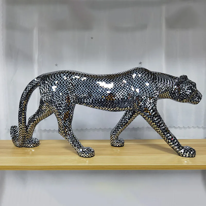 Long Leopard Ornaments for Living Room Decor FIGURINES & MINIATURES Color : silver|gold|rose gold|speckled silver Long Leopard Ornaments for Living Room Decor FIGURINES & MINIATURES Color : silver|gold|rose gold|speckled silver