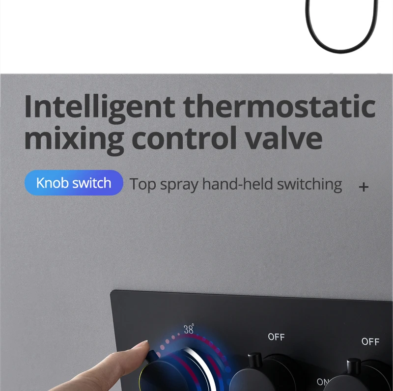 Luxury 16/20 Inch 400/500mm Rainfall Mist Spray LED Shower Head Set