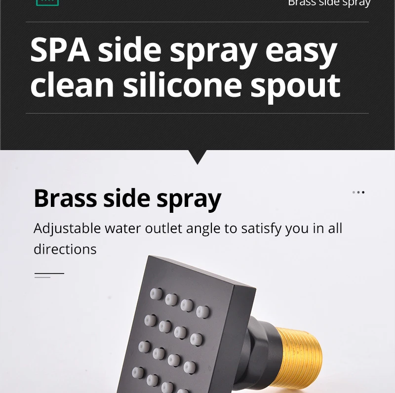 Luxury 16/20 Inch 400/500mm Rainfall Mist Spray LED Shower Head Set