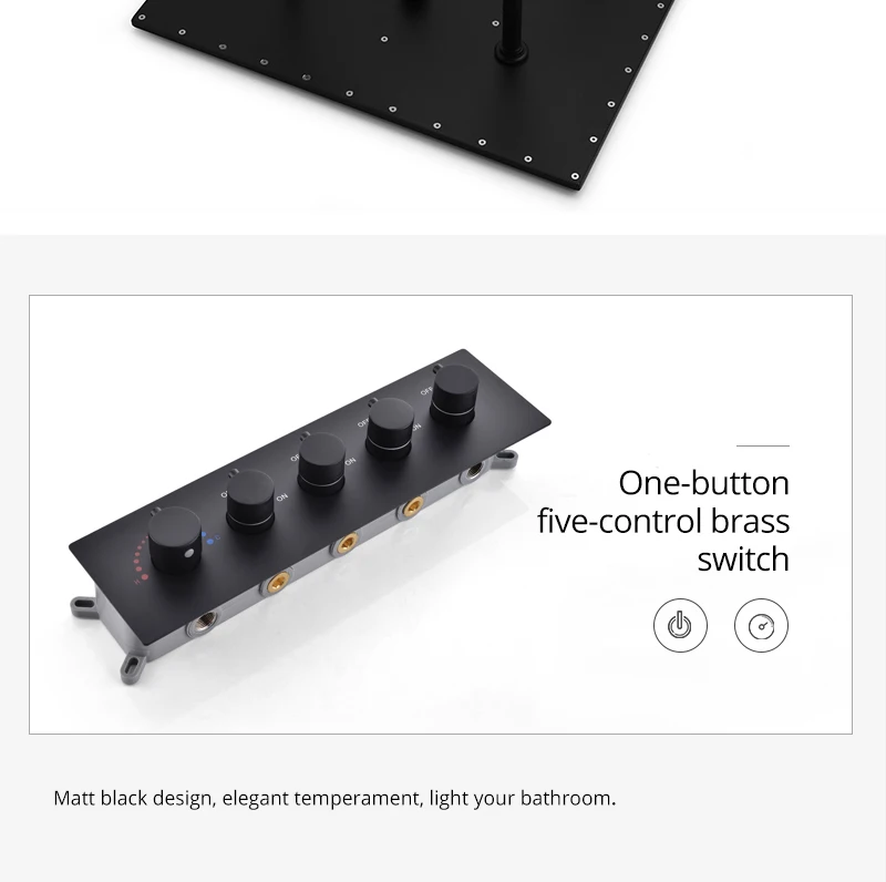 Luxury 16/20 Inch 400/500mm Rainfall Mist Spray LED Shower Head Set