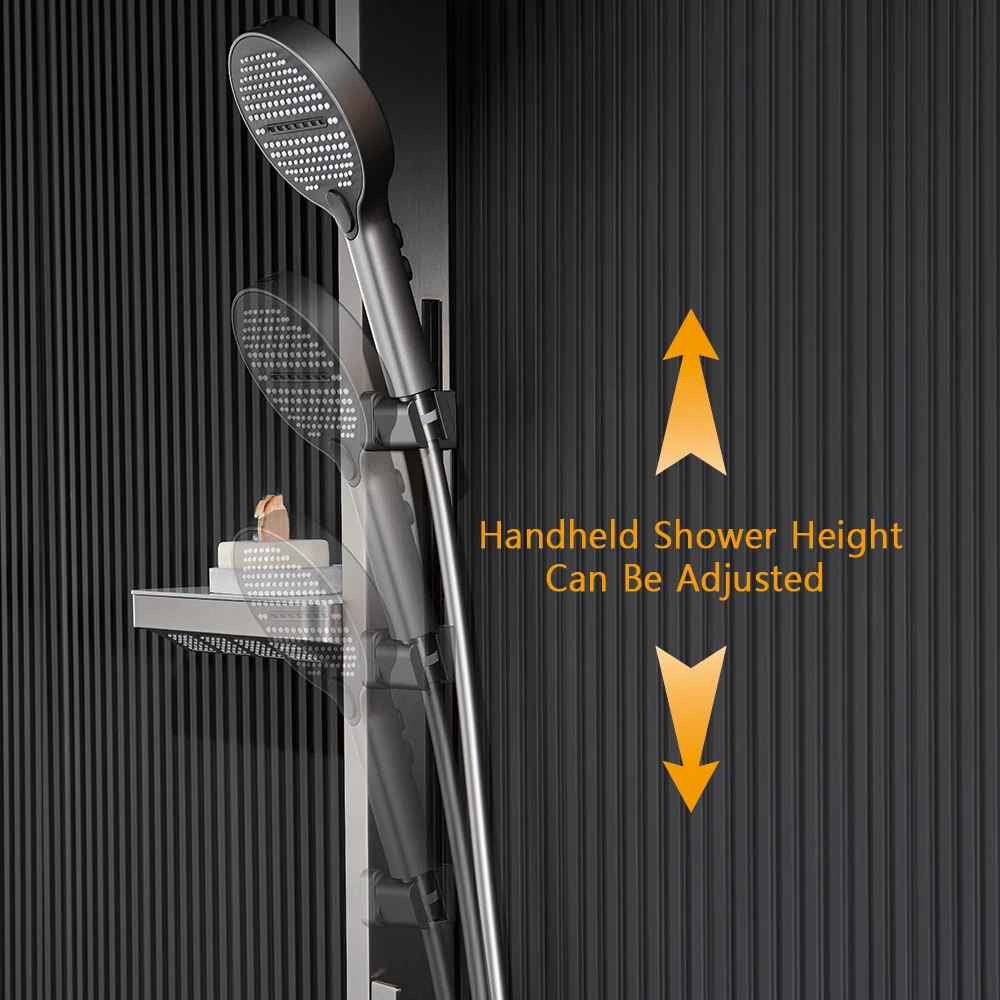 Luxury Bathroom Smart Rainfall Shower System Wall Mounted LED Digital Display Temperature Mixer Waterfall Rain Shower Faucet Set Color : Luxury Silver|New Milk White|Flagship Matte Grey|Elegant White Luxury Bathroom Smart Rainfall Shower System Wall Mounted LED Digital Display Temperature Mixer Waterfall Rain Shower Faucet Set Color : Luxury Silver|New Milk White|Flagship Matte Grey|Elegant White