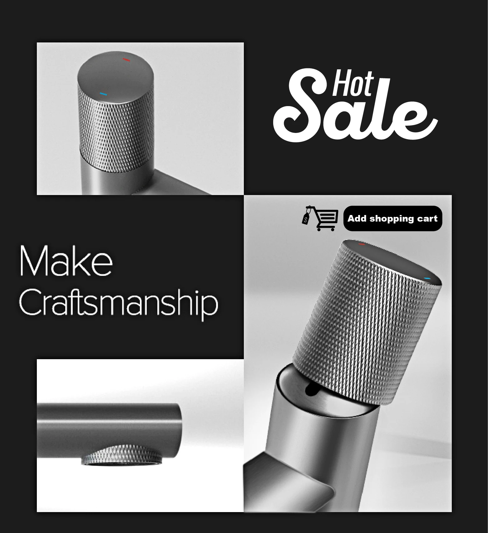 Luxury Brass Gunmetal LED Display Thermostatic Shower System