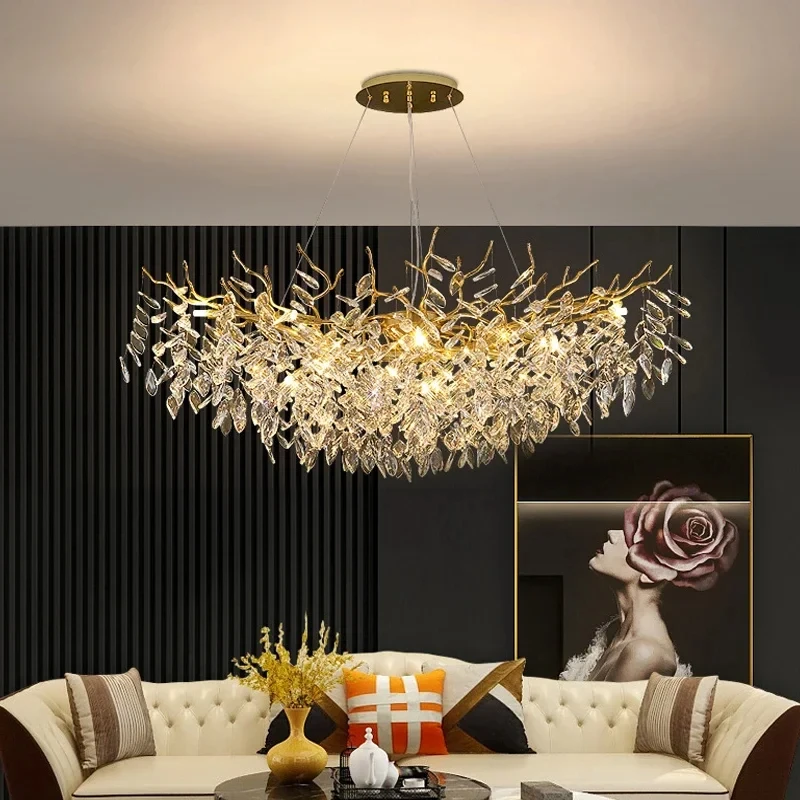 Luxury Gold Crystal LED Chandeliers Living Dining Room LIGHTING Lampshade Color : Wall lamp|Round 45cm|Round 60cm|Round 80cm|Round 100cm|Long 100cm|Long 120cm|Long 140cm|Long 160cm|Long 180cm Luxury Gold Crystal LED Chandeliers Living Dining Room LIGHTING Lampshade Color : Wall lamp|Round 45cm|Round 60cm|Round 80cm|Round 100cm|Long 100cm|Long 120cm|Long 140cm|Long 160cm|Long 180cm