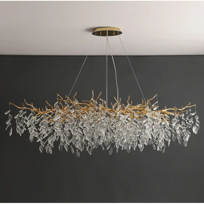 Luxury Gold Crystal LED Chandeliers Living Dining Room Luxury Gold Crystal LED Chandeliers Living Dining Room