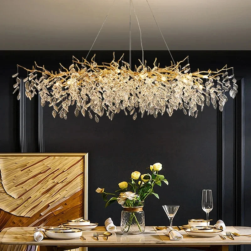 Luxury Gold Crystal LED Chandeliers Living Dining Room LIGHTING Lampshade Color : Wall lamp|Round 45cm|Round 60cm|Round 80cm|Round 100cm|Long 100cm|Long 120cm|Long 140cm|Long 160cm|Long 180cm Luxury Gold Crystal LED Chandeliers Living Dining Room LIGHTING Lampshade Color : Wall lamp|Round 45cm|Round 60cm|Round 80cm|Round 100cm|Long 100cm|Long 120cm|Long 140cm|Long 160cm|Long 180cm