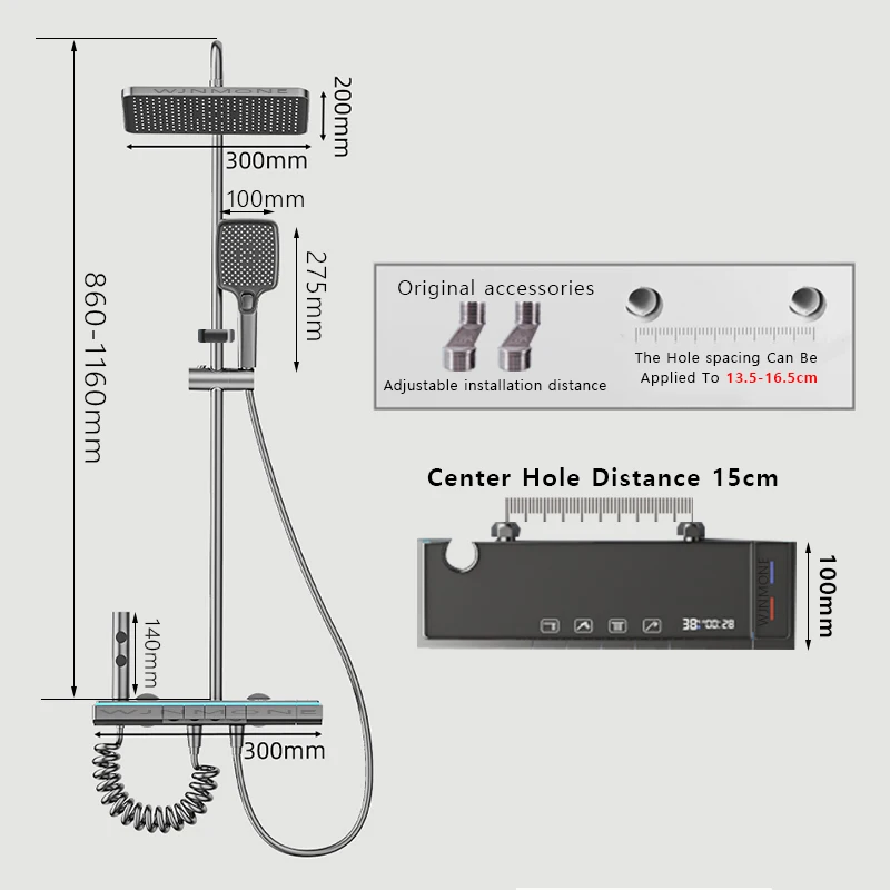 Modern Bathrooms Shower System Set