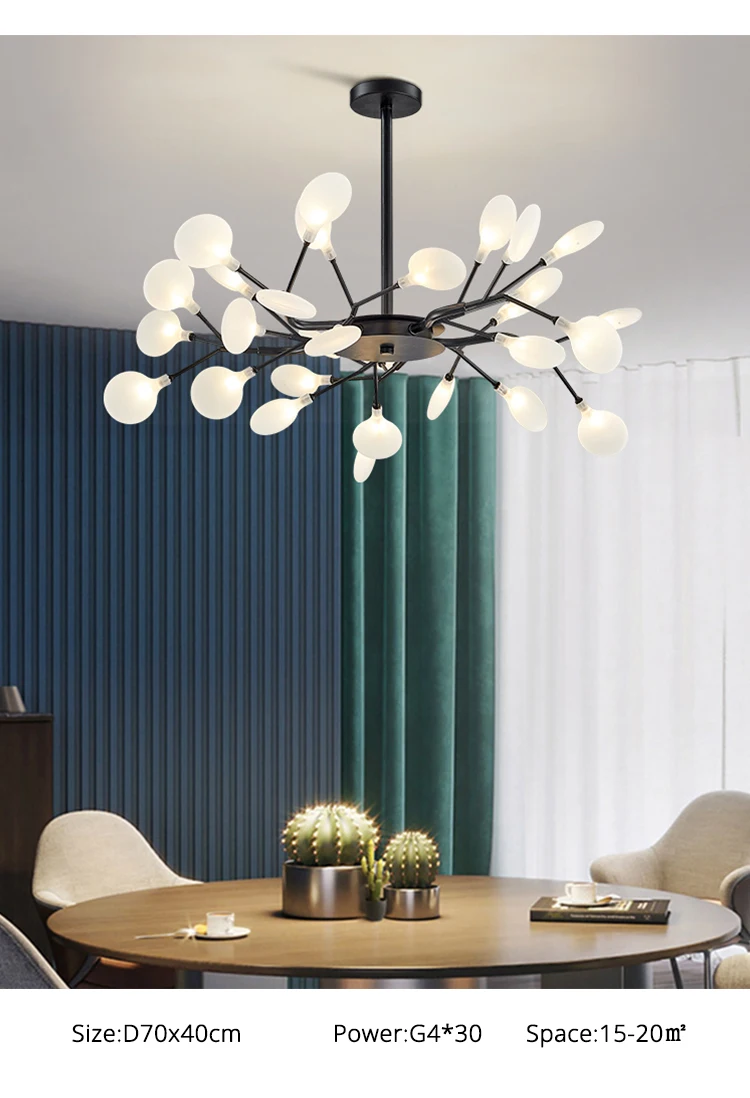 Modern Nordic gorgeous LED chandelier ceiling lamp for living room