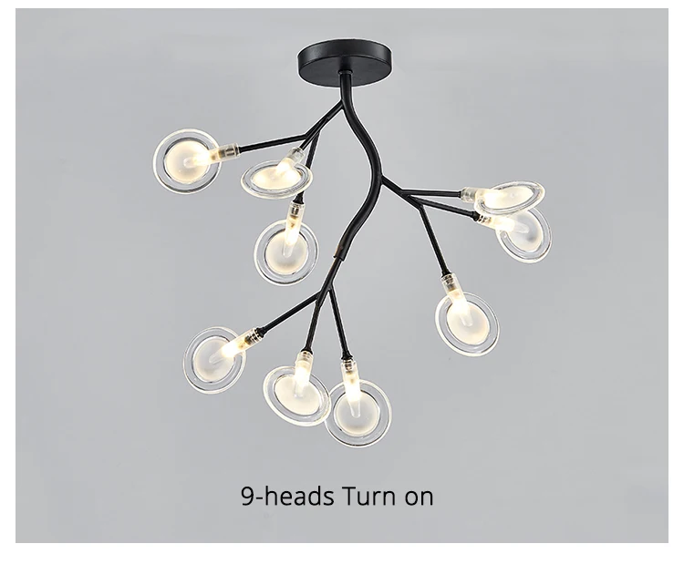 Modern Nordic gorgeous LED chandelier ceiling lamp for living room
