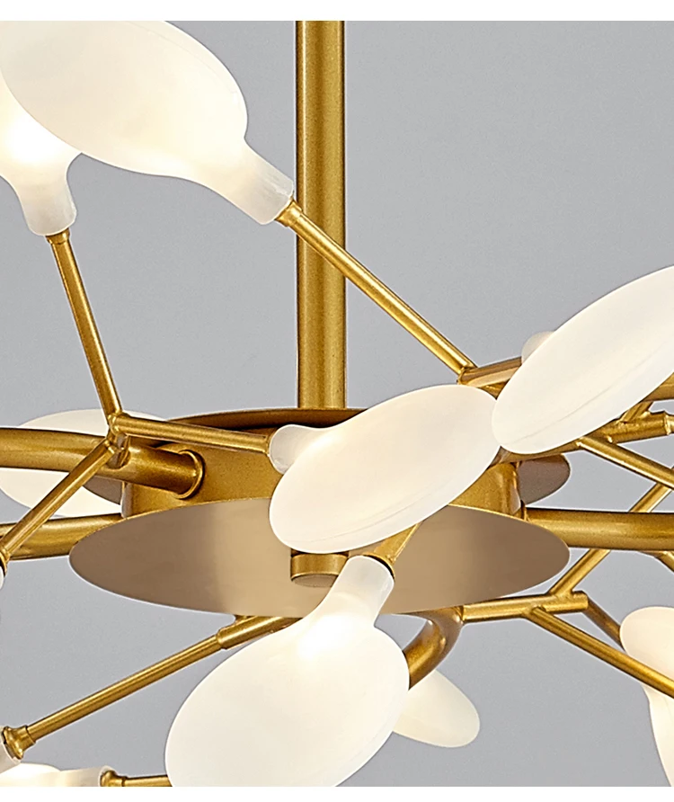 Modern Nordic gorgeous LED chandelier ceiling lamp for living room