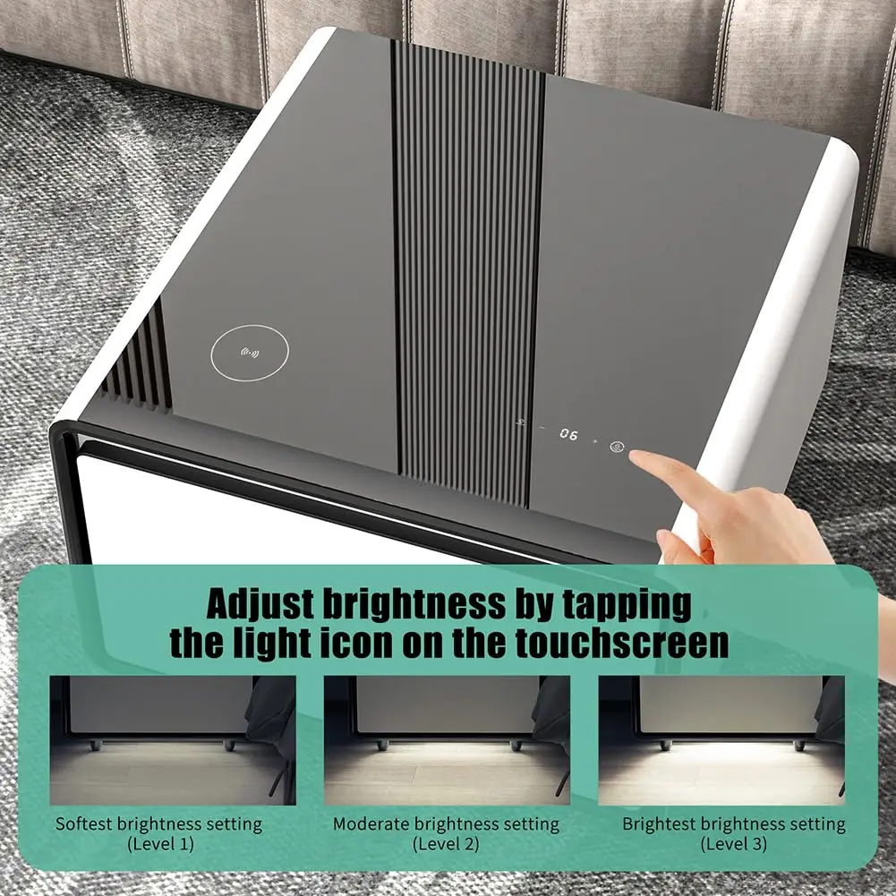 Modern Smart Coffee Table with Built-in Fridge MODERN FURNITURES Color : White|Black Modern Smart Coffee Table with Built-in Fridge MODERN FURNITURES Color : White|Black