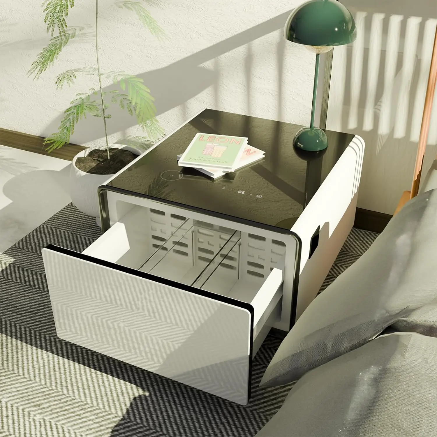 Modern Smart Coffee Table with Built-in Fridge Modern Smart Coffee Table with Built-in Fridge