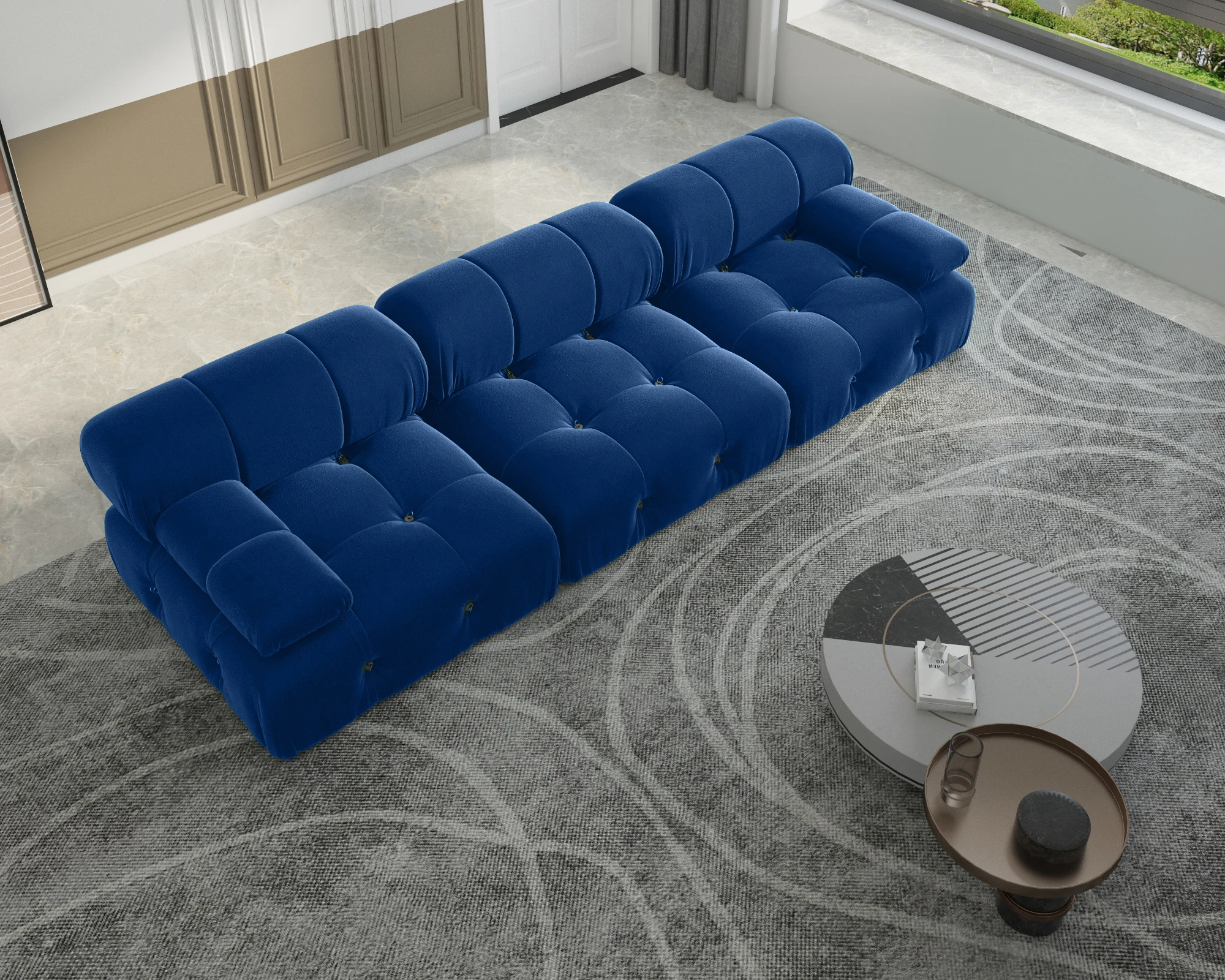 Modern Velvet Convertible Couches 3 Seats Living Room Sofa Sets for Office Apartment Modern Velvet Convertible Couches 3 Seats Living Room Sofa Sets for Office Apartment