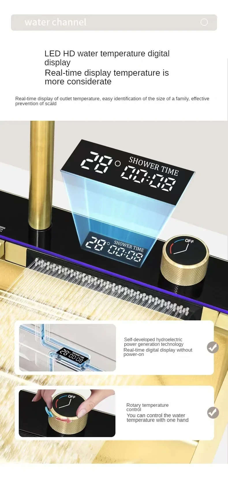 Multi-size gold kitchen sink set