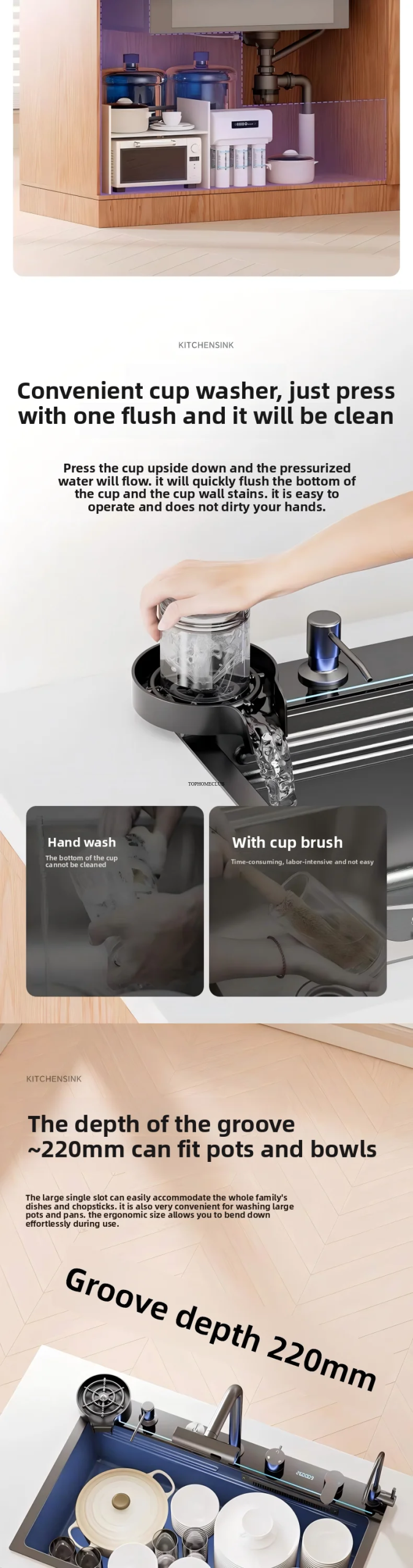 Neptune Whale Honeycomb Smart Sink