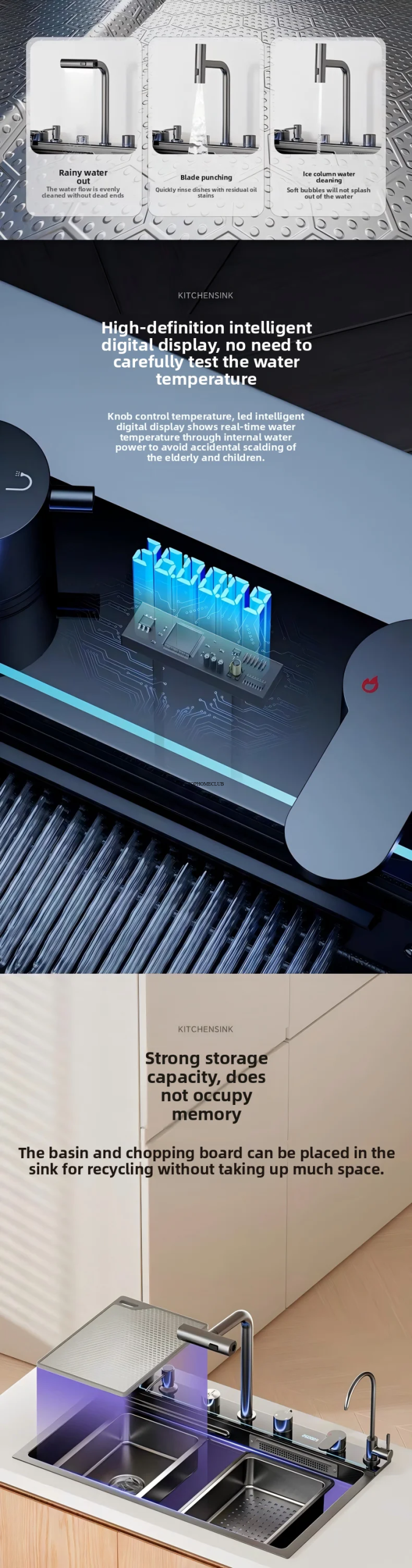 Neptune Whale Honeycomb Smart Sink