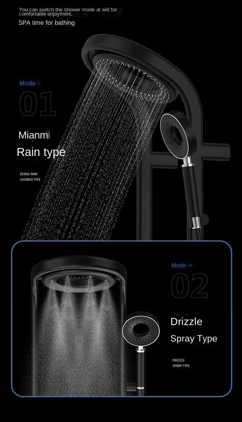 New Design High End Bathroom Gray Shower Set