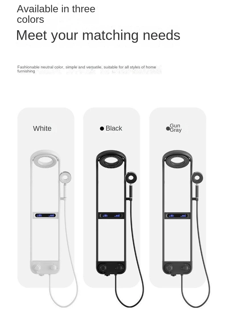 New Design High End Bathroom Gray Shower Set