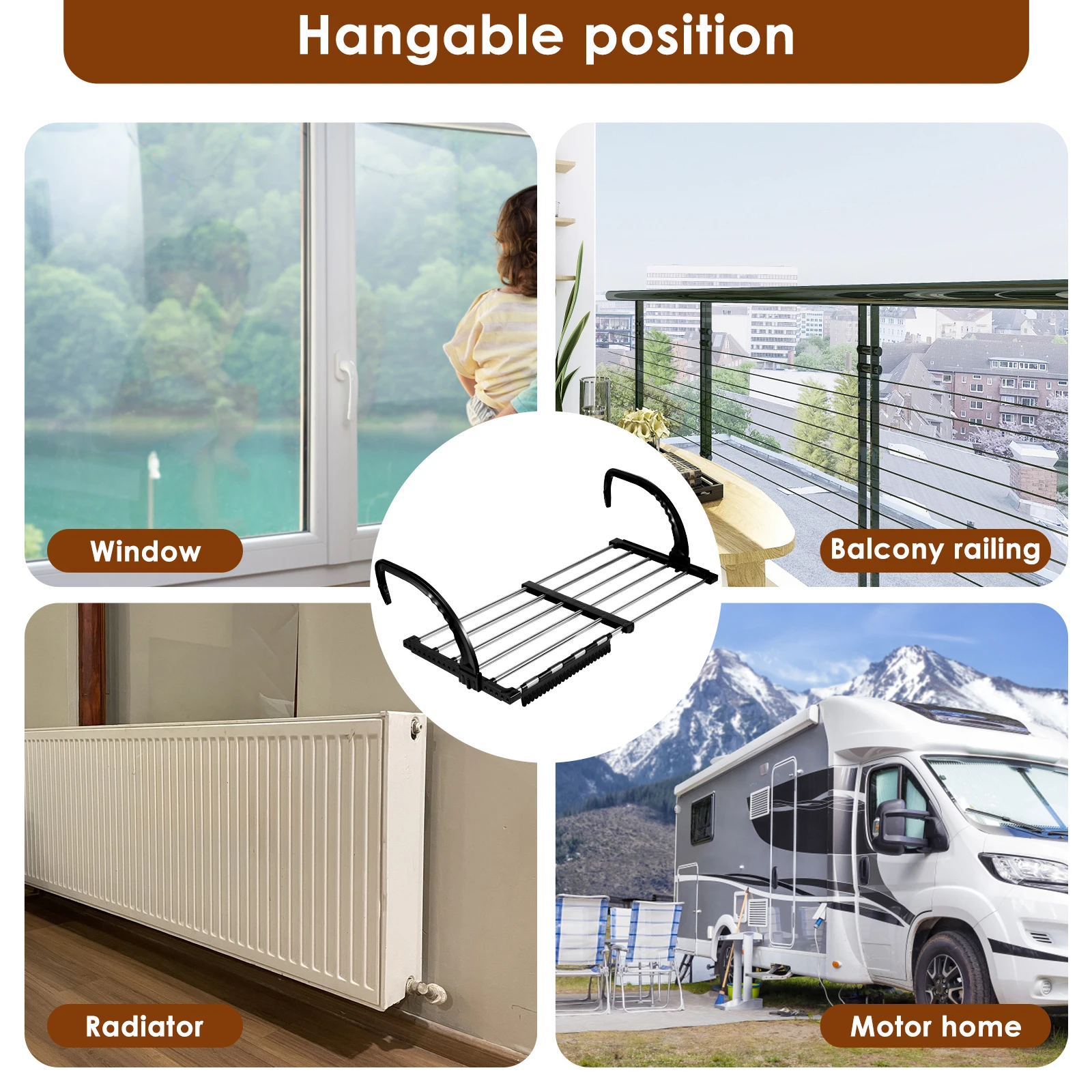 New Foldable Radiator Drying Rack Extendable Clothes Drying Hanger New Foldable Radiator Drying Rack Extendable Clothes Drying Hanger