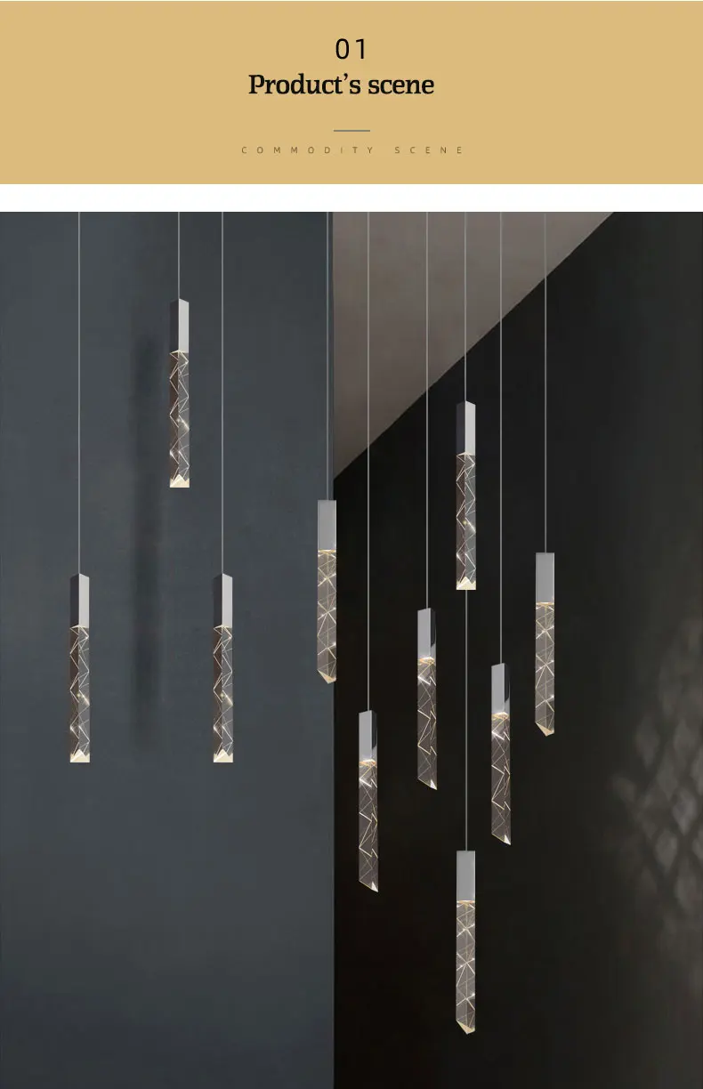 New Staircase Chandelier LED New Staircase Chandelier LED