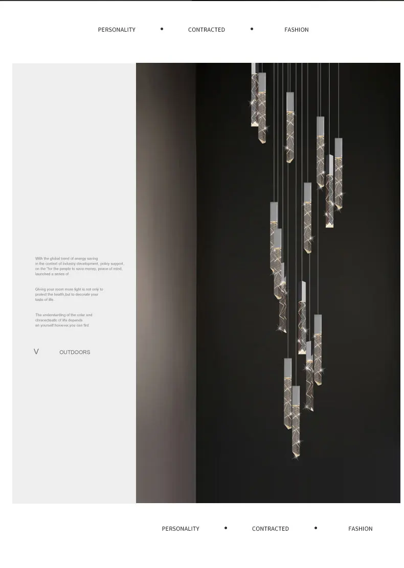 New Staircase Chandelier LED New Staircase Chandelier LED