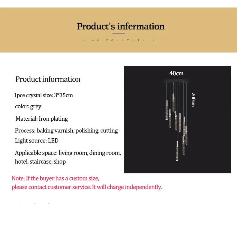 New Staircase Chandelier LED New Staircase Chandelier LED