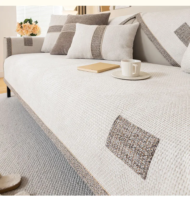 Non-slip Sofa Cover Towel Cover Backrest Cover Cloth Towel Woven Cotton