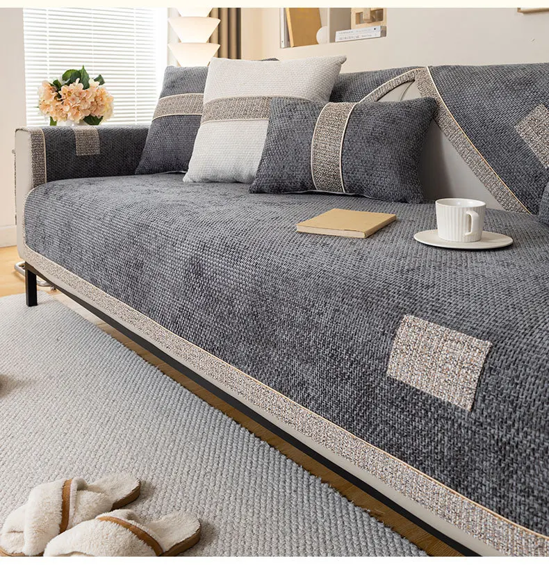 Non-slip Sofa Cover Towel Cover Backrest Cover Cloth Towel Woven Cotton