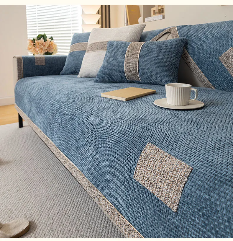 Non-slip Sofa Cover Towel Cover Backrest Cover Cloth Towel Woven Cotton