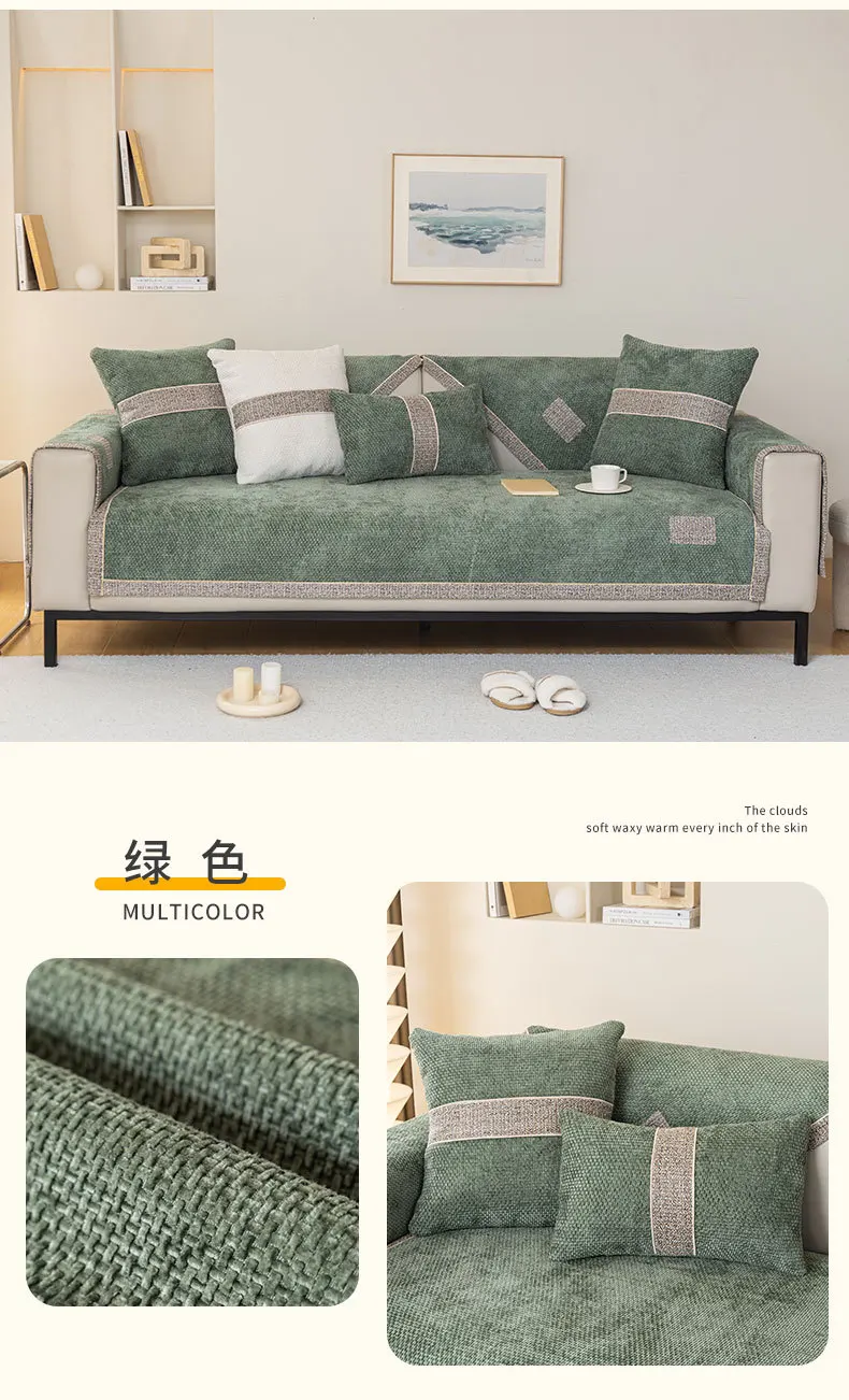 Non-slip Sofa Cover Towel Cover Backrest Cover Cloth Towel Woven Cotton