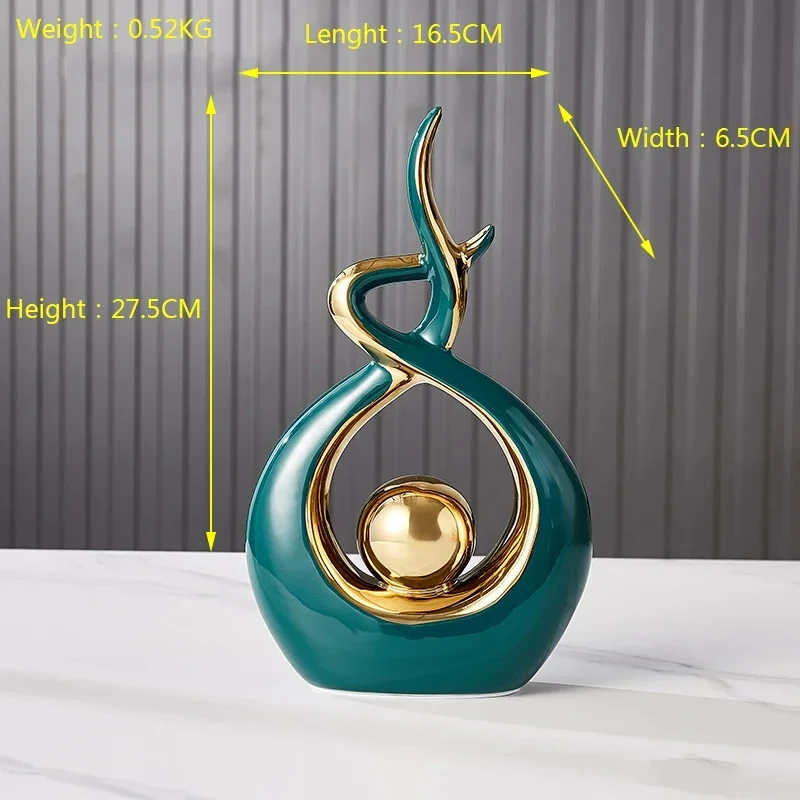 Nordic Home Decor Figurines for Interior Living Room FIGURINES & MINIATURES Color : Gold Green Large|Gold green small|Gold black large|Gold black small Nordic Home Decor Figurines for Interior Living Room FIGURINES & MINIATURES Color : Gold Green Large|Gold green small|Gold black large|Gold black small