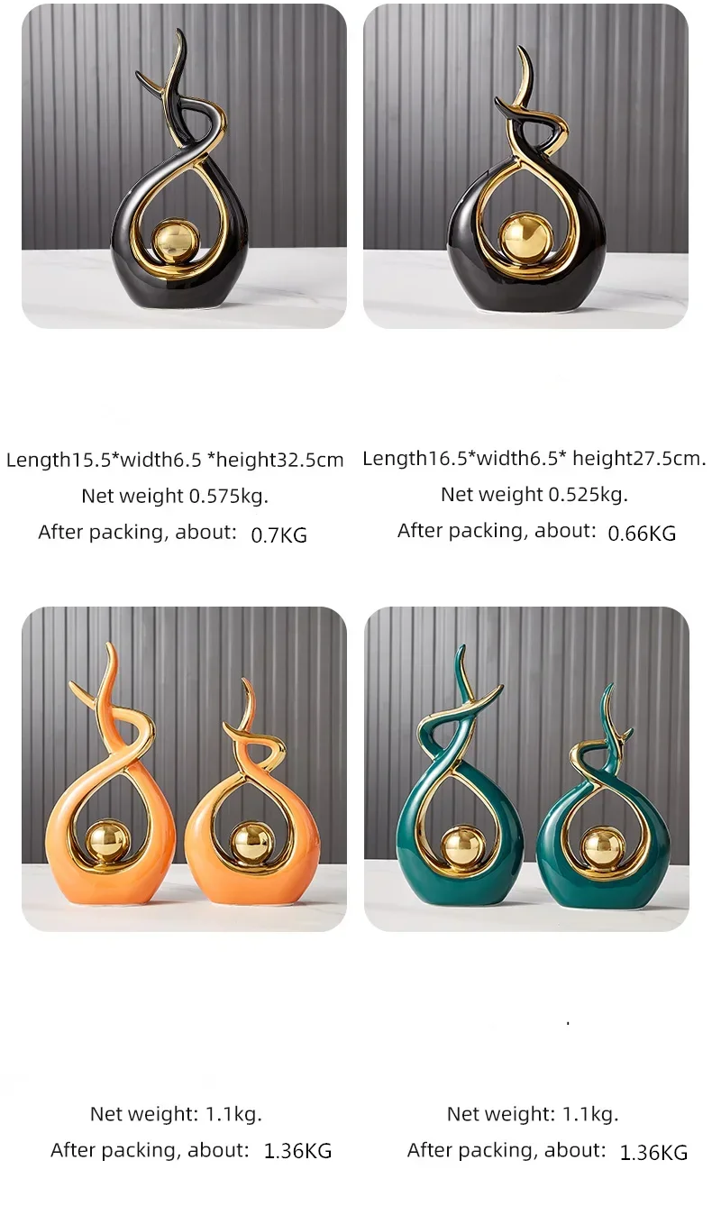 Nordic Home Decor Figurines for Interior Living Room