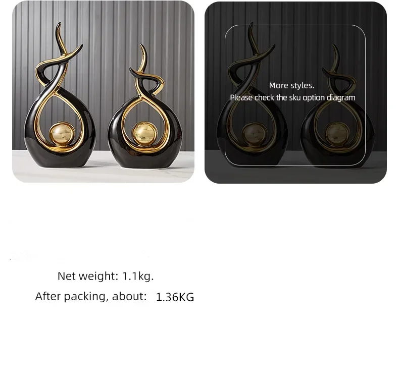 Nordic Home Decor Figurines for Interior Living Room