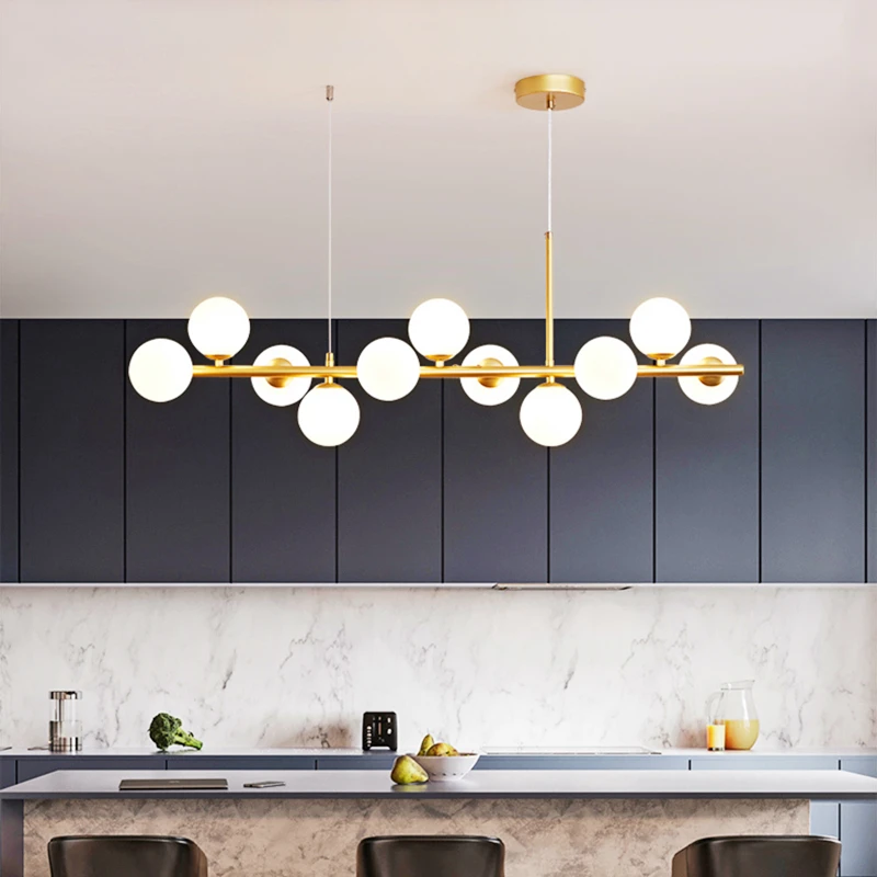 Nordic Modern LED Pendant Gold Light Glass Ball 11 Heads Hanging Lamp LIGHTING Body Color : 9 Lights-L83xH124cm|7 Lights-L65xH124cm|11Lights-L100xH124cm Nordic Modern LED Pendant Gold Light Glass Ball 11 Heads Hanging Lamp LIGHTING Body Color : 9 Lights-L83xH124cm|7 Lights-L65xH124cm|11Lights-L100xH124cm