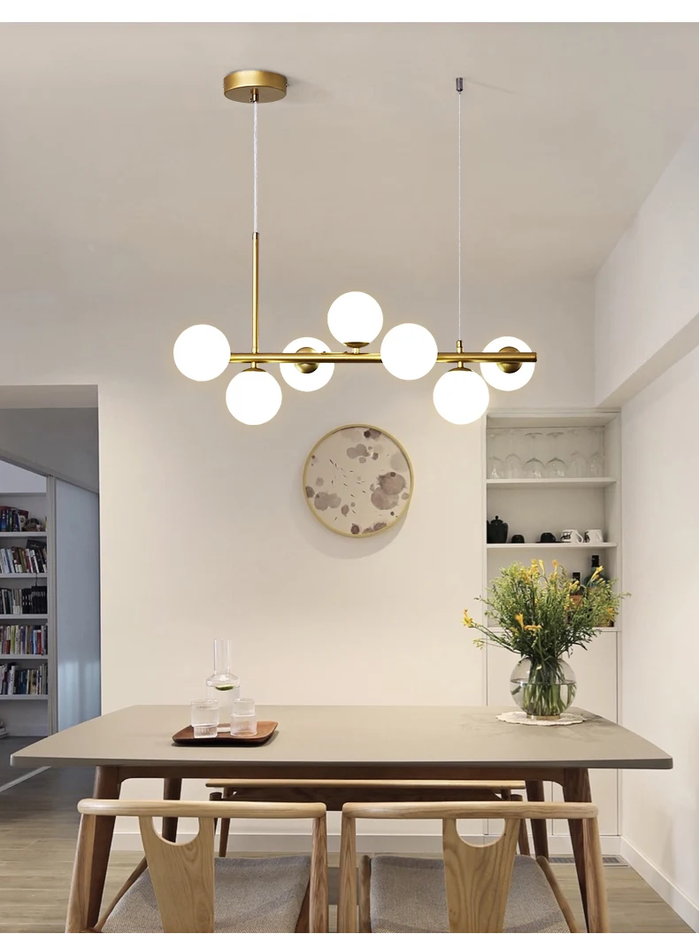 Nordic Modern LED Pendant Gold Light Glass Ball 11 Heads Hanging Lamp Nordic Modern LED Pendant Gold Light Glass Ball 11 Heads Hanging Lamp