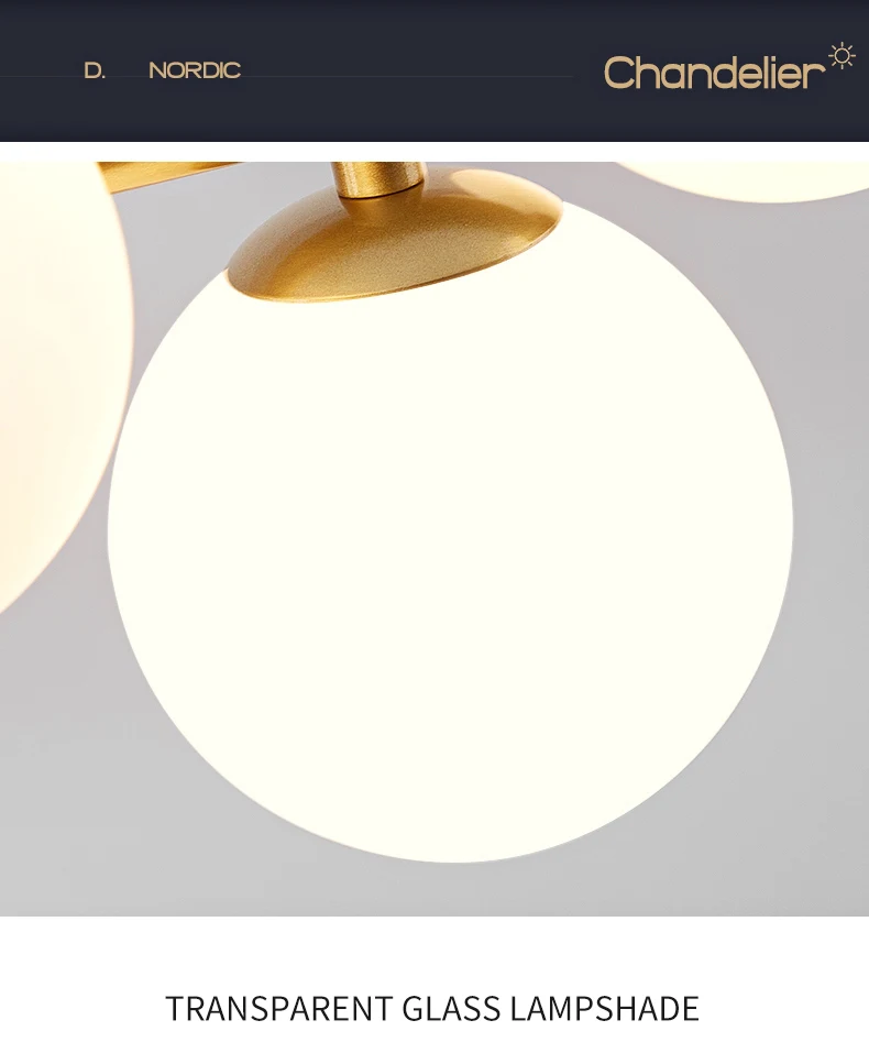 Nordic Modern LED Pendant Gold Light Glass Ball 11 Heads Hanging Lamp Nordic Modern LED Pendant Gold Light Glass Ball 11 Heads Hanging Lamp