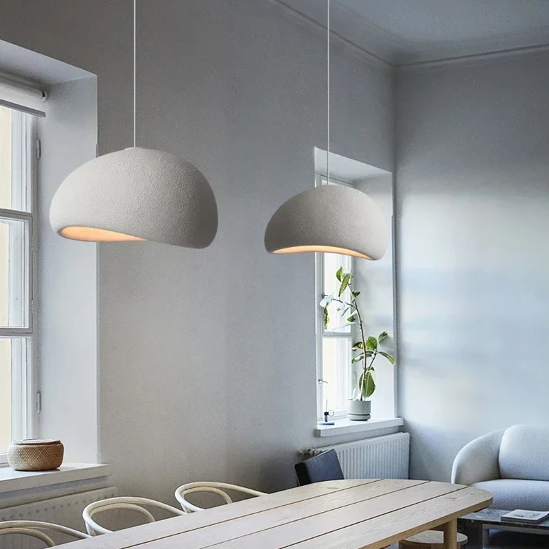 Nordic Wabi Sabi Ceiling Chandelier Lampshade Color : White style A|White style B|Grey style A|Grey style B Nordic Wabi Sabi Ceiling Chandelier Lampshade Color : White style A|White style B|Grey style A|Grey style B