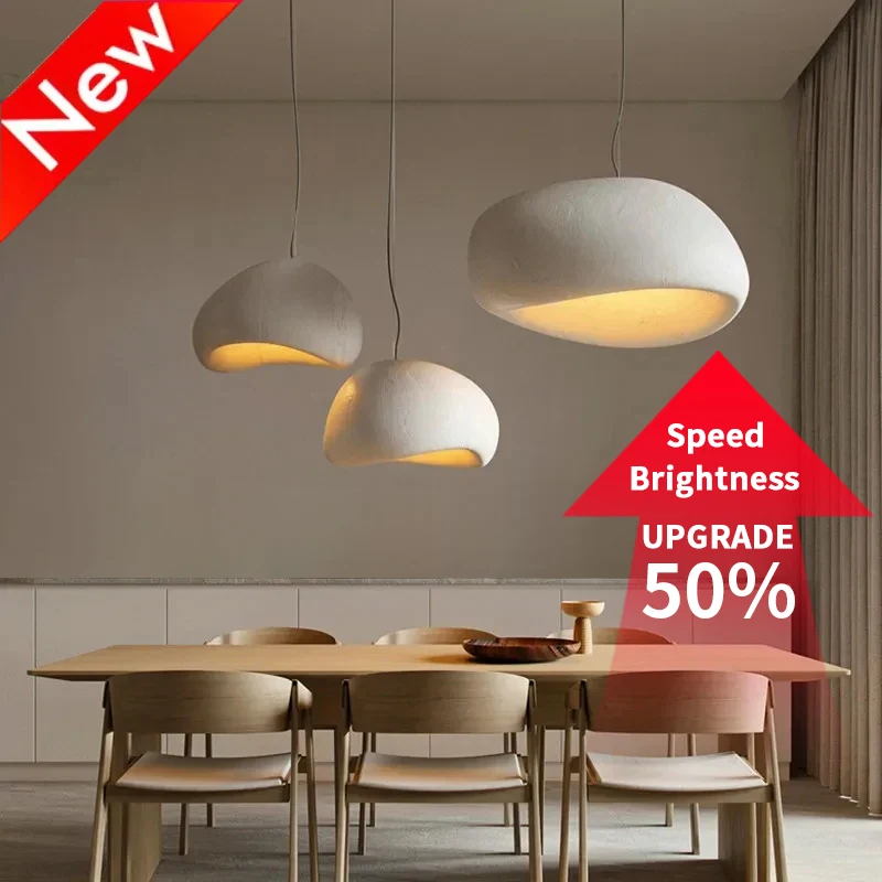 Nordic Wabi Sabi Ceiling Chandelier Lampshade Color : White style A|White style B|Grey style A|Grey style B Nordic Wabi Sabi Ceiling Chandelier Lampshade Color : White style A|White style B|Grey style A|Grey style B